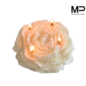 Soy Wax Large Peony Flower Scented Candle.