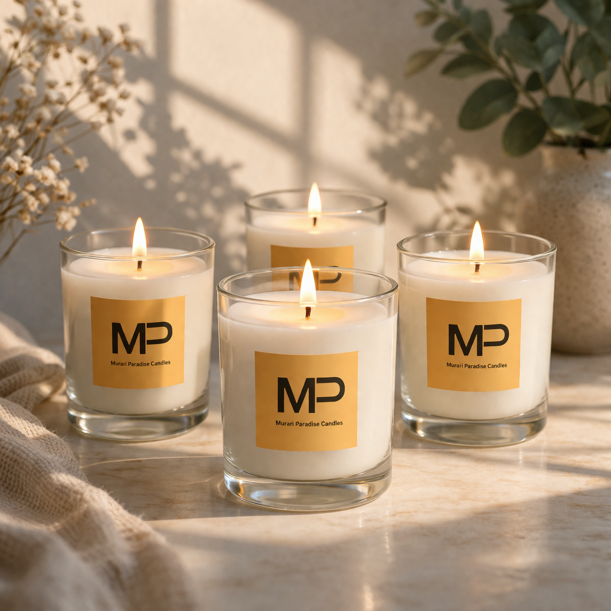 Soy Scented White Label Jar Candle (Pack of 10)