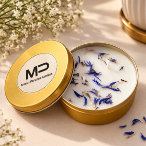 Nargis Fragrance Soy Scented Tin Candle – 100g | Pack of 10