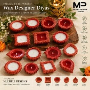 Premium Wax Designer Diyas – Decorative Candles in Bulk