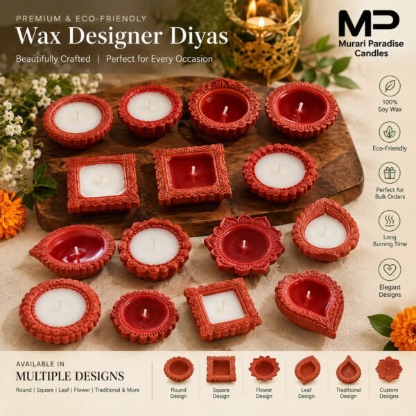 wax diya bulk candle Premium Wax Designer Diyas – Decorative Candles in Bulk
