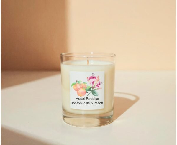 Honeysuckle & Peach Soy Scented Candle