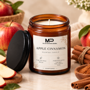 Apple Cinnamon Scented Soy Wax Candle