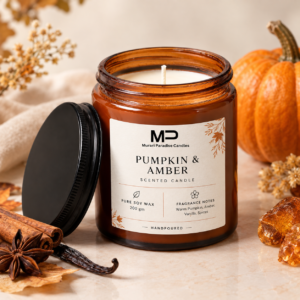 Pumpkin & Amber Autumn Scented Candle